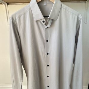 State and Liberty Dress Shirt gray color men’s size Large